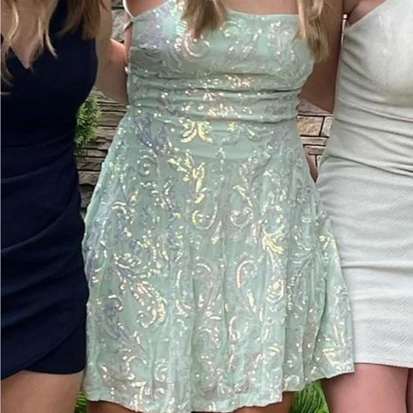 Windsor Dresses | Green Sequin Dress-Windsor | Color: Green | Size: L | Pm-83400227's Closet